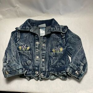 Little Lass Denim Jacket with Ruffles Size 18 Months